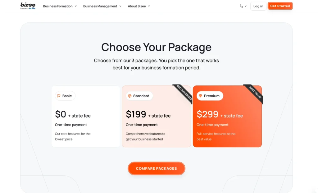 Bizee Pricing