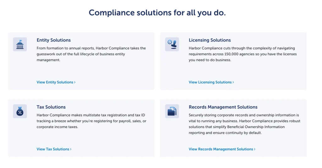Harbor Compliance Features
