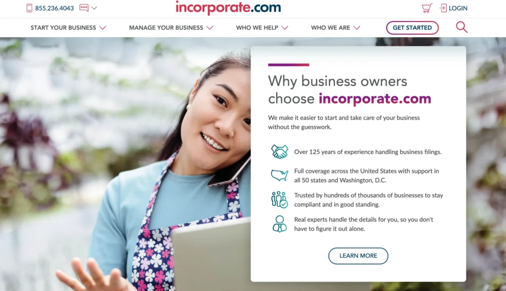 Incorporate.com Features